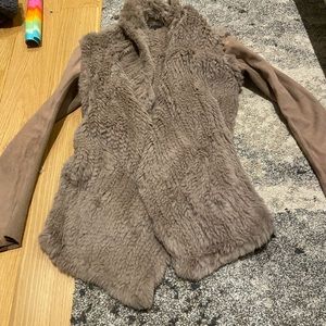 June brand fur slouchy jacket